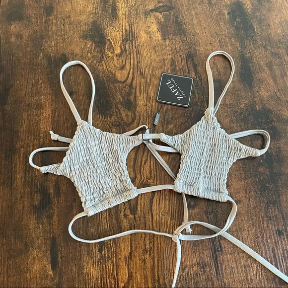 Zaful keyhole smocked string bikini top - Picture 8 of 8